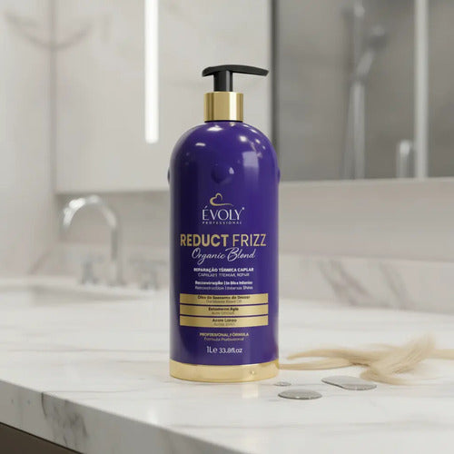 Evoly Reduct Frizz Organic Blond 1L - label