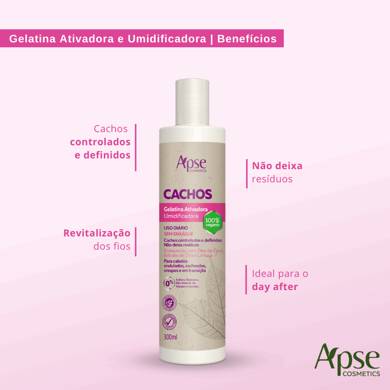 Apse Cosmetics Activators Apse Cosmetics - Curl Finishing Kit - Mousse, Activating Gelatin, Activator and Styler, and Finishing Spray
Note: The conversion from metric to US standards would depend on the specific measurements provided for each product in the kit.