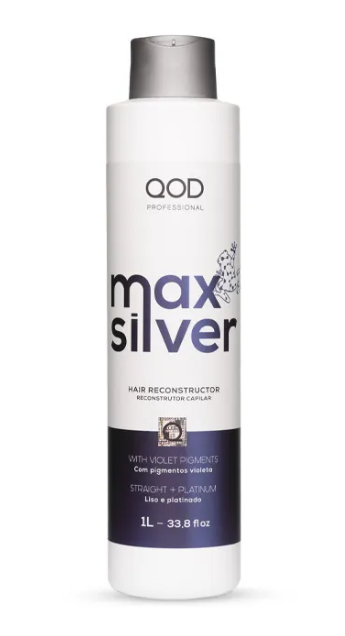 QOD Hair Color QOD Max Silver Keratin Smoothing Straightening Reconstructor 1000ML - QOD