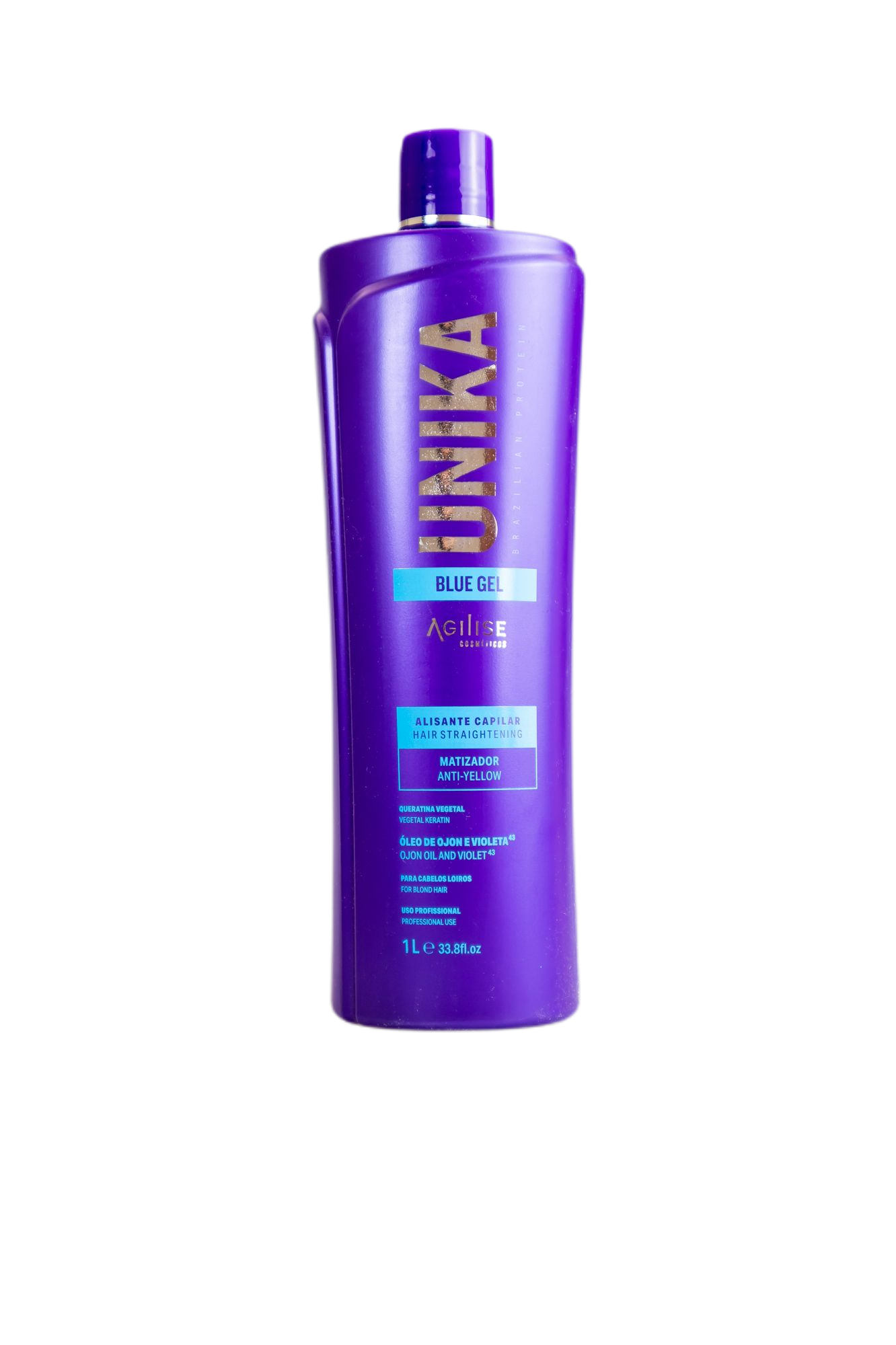 Agilise Professional Brazilian Keratin Treatment Unika Blue Formol Free Keratin Hair Straightener System Treatment 1L - Agilise