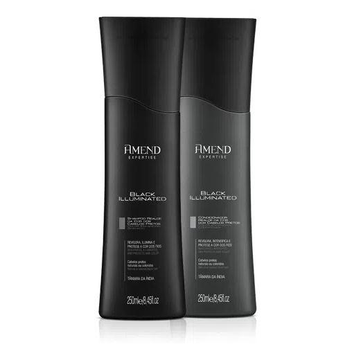 Amend Brazilian Keratin Treatment Black Illuminated India's Tamara Sunscreen Color Enhancement Kit 2x250 - Amend