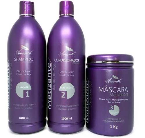 Aramath Color Treatment Kit Matizante + Mask Professional Professional 3x1000ml - Aramath