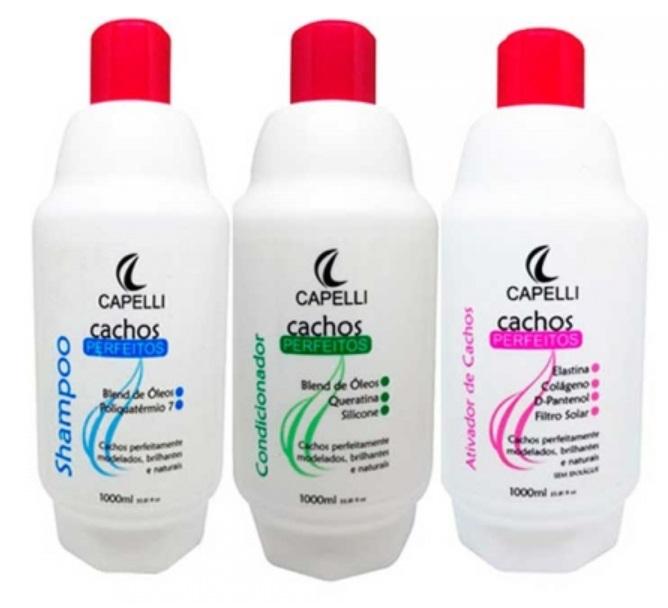 Capelli Brazilian Keratin Treatment Perfect Curls Curly Wavy Maintenance Brightness Treatment Kit 3x1L - Capelli