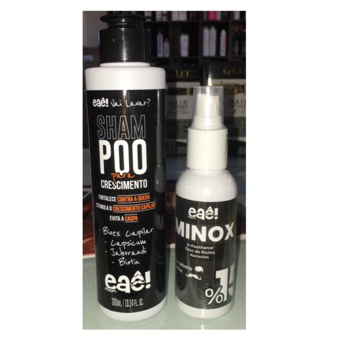 Eaê Cosmetics Minoxidil Hair Growth Beard Eyebrow Men's Treatment Kit 2 Itens - Eaê Cosmetics