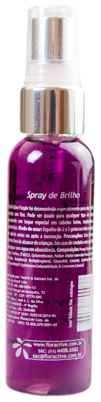 Floractive Hair Oil Finish Glow Purple Shine Spray 60ml - Floractive