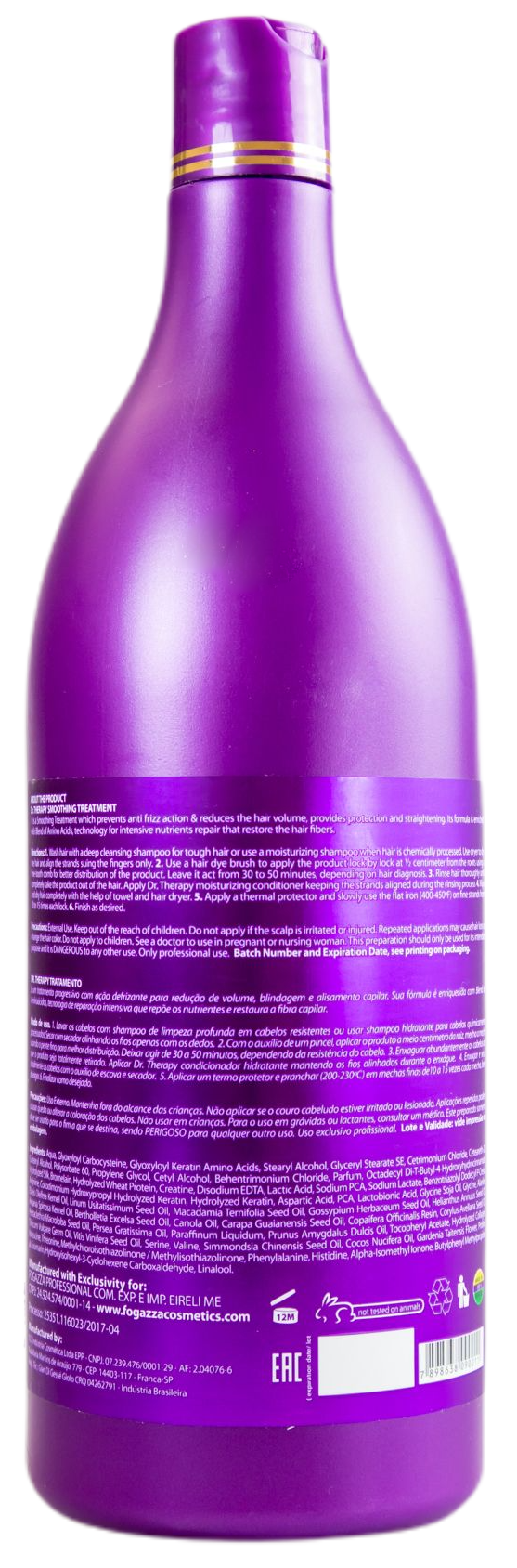 Fogazza Cosmetics Brazilian Keratin Treatment Enzyme Therapy Dr. Therapy 1L - Fogazza Cosmetics