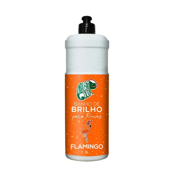 Kamaleão Color Home Care Red Hair Flamingo Brightness Bath Shine Silkiness Treatment 1L - Kamaleão Color