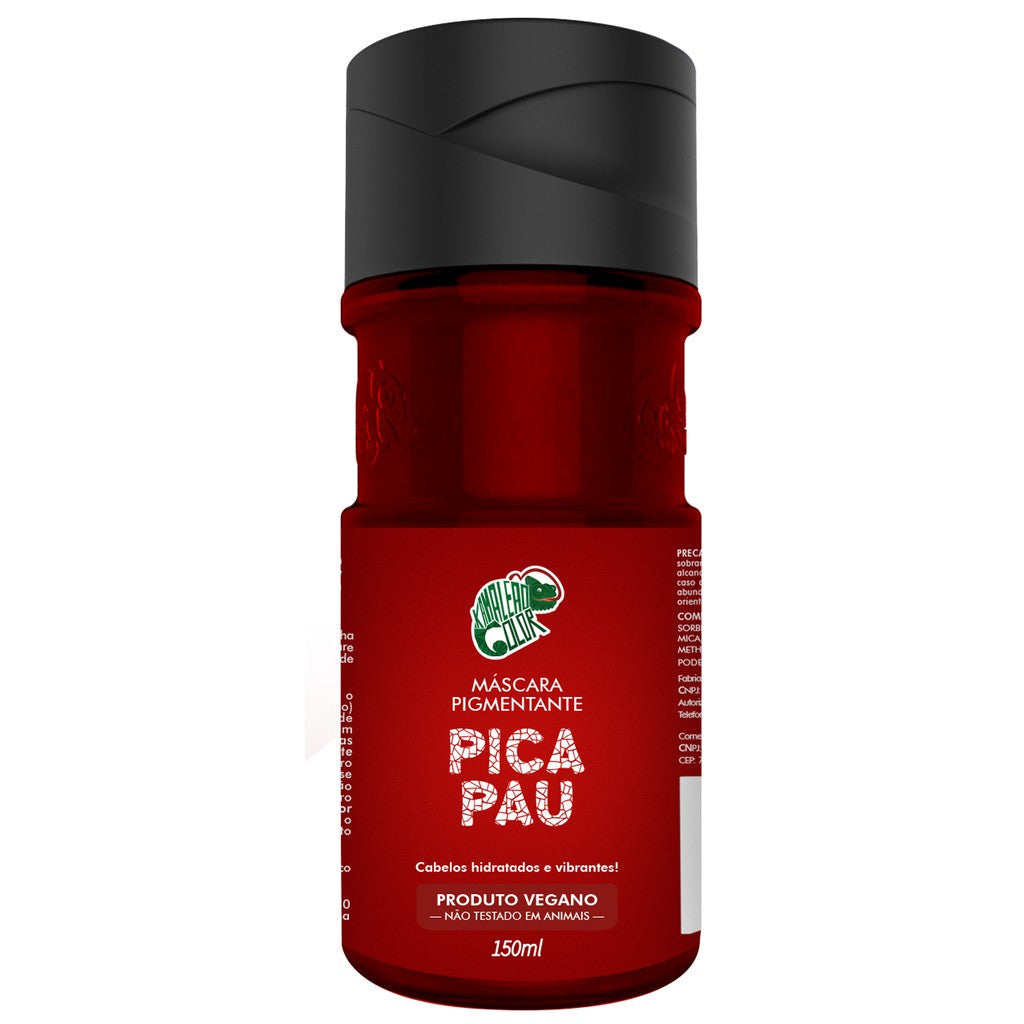 Kamaleão Color Home Care Woodpecker Pica Pau Red Tinting Pigment Vegan Mask 150ml - Kamaleão Color