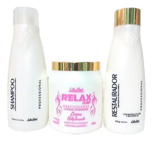 Life Hair Brazilian Keratin Kit Relaxation Lithium Relax Hair Professional Life Hair 1k - Life Hair