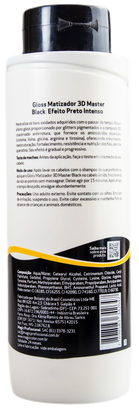 Magic Color Brazilian Keratin Treatment Intense Effect Treatment Master Black 3D Tinting Gloss Mask 500ml - Magic Color