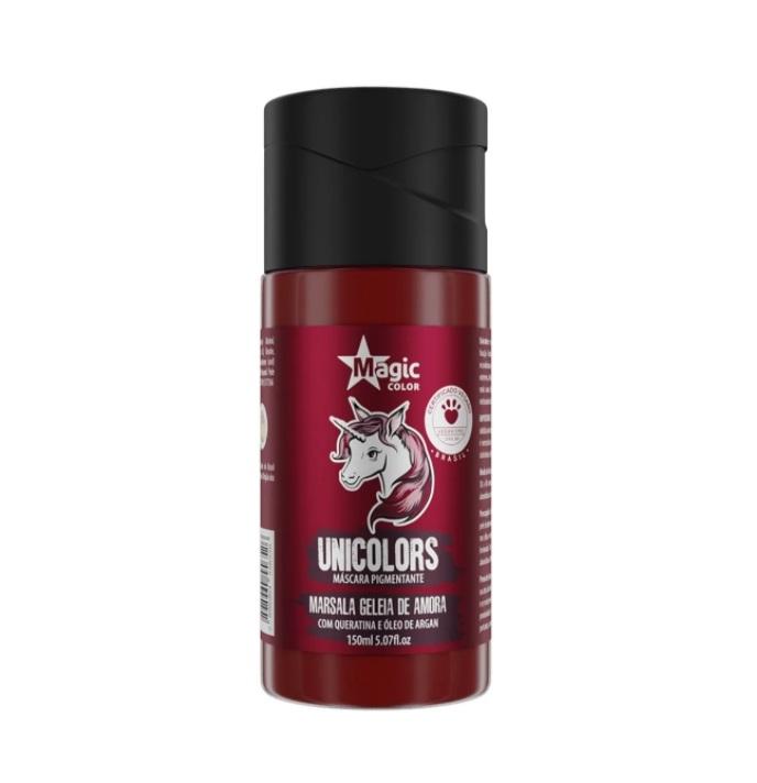 Magic Color Brazilian Keratin Treatment Unicolors Marsala Geléia de Amora Red Hair Pigmenting Mask 150ml - Magic Color