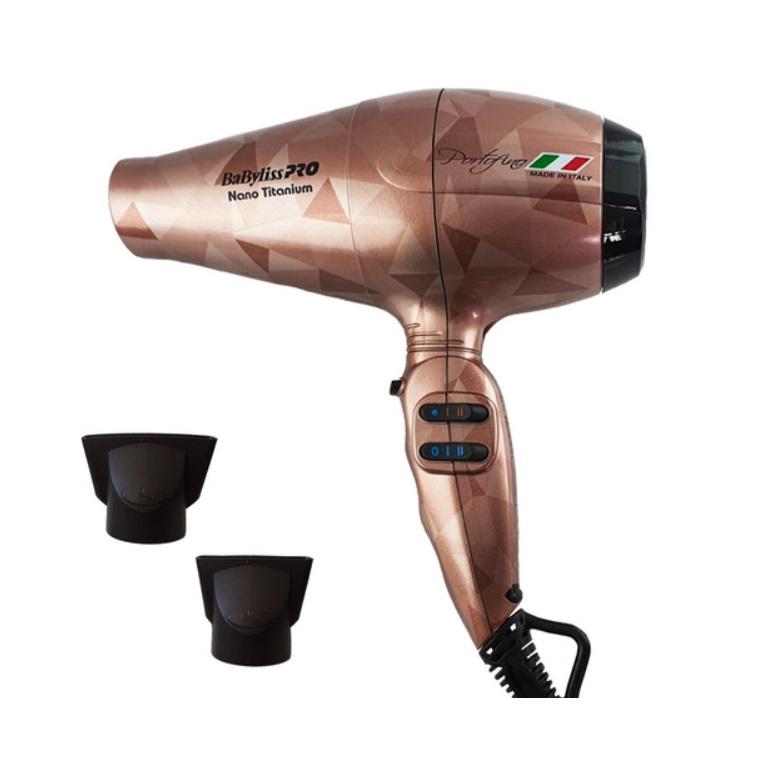 MiraCurl Hair Dryer Babyliss Pro Hair Dryer Portofino 6600 Vetro Rose Gold 220V 2000W - MiraCurl