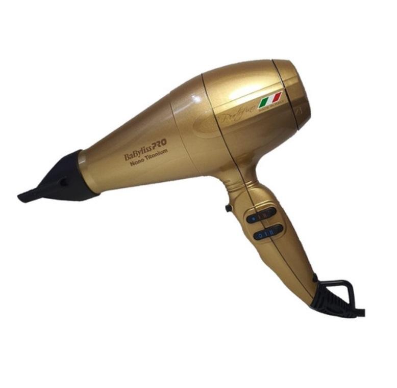 MiraCurl Hair Dryer BaByliss Pro Portofino Titanium 6600 Golden Dryer 110V 127V 2000W - MiraCurl