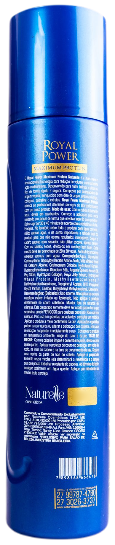 Naturelle Brazilian Keratin Treatment Royal Power Organic Multifunction Protein Capillary Alignment 1L - Naturelle