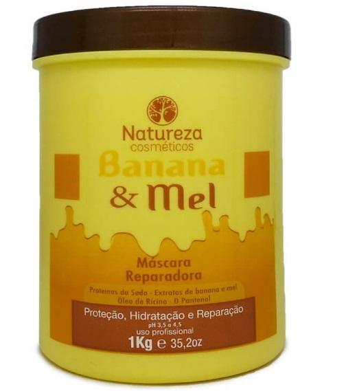 Banana & Honey Nature Repairing Ricino Silk D-Panthenol Hair Mask 1Kg - Natureza