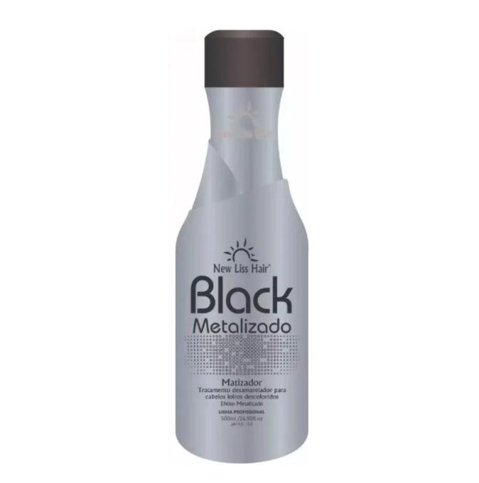 New Liss Hair Hair Mask Black Metallic Tinting Color Intensifying Revival Hair Mask 500ml - New Liss Hair