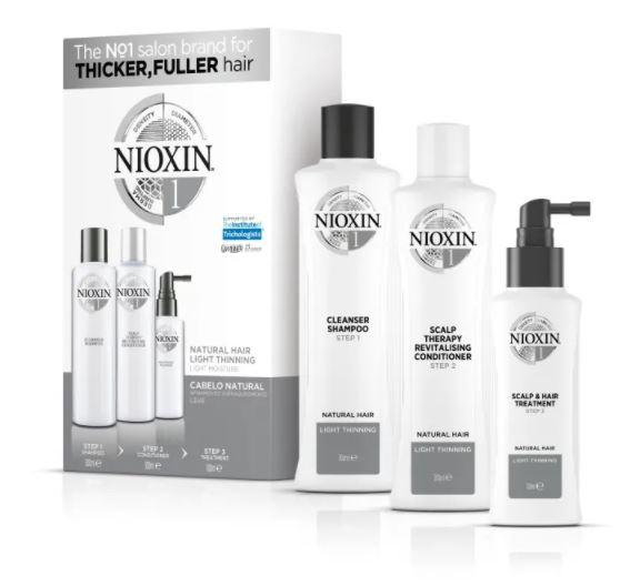 Nioxin Brazilian Keratin Treatment Scalp Revitalizing Thicker Fuller Therapy System 1 Treatment Kit 3 Prod. - Nioxin
