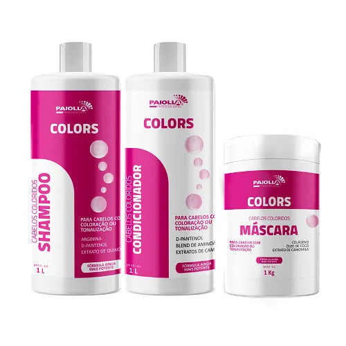 Paiolla Hair treatment Paiolla Colored Hair Treatment Kit 3x 1L / 3x 33.81 fl oz