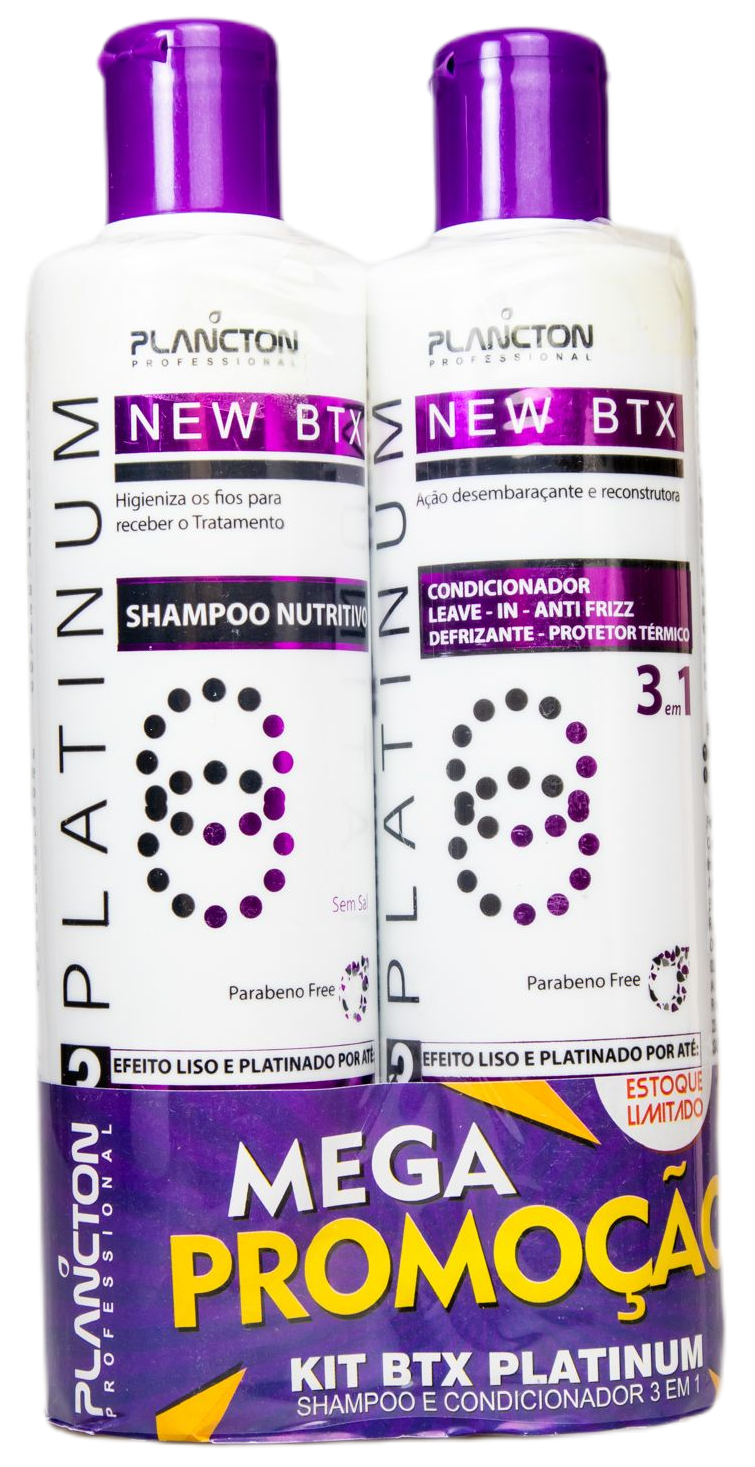 Plancton Professional Brazilian Keratin Treatment Formol Free Volume Reduction Deep Hair Mask Platinum Blond 2x250ml - Plancton Professional