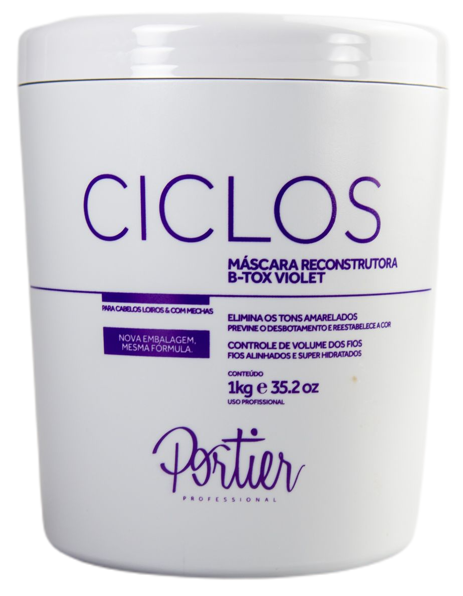 Portier Brazilian Hair Treatment Ciclos B-Tox Volume Control Violet Mask 1KG - Portier