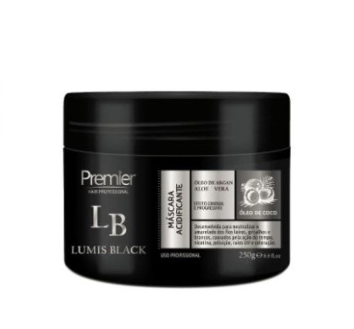 Premier Hair Hair Mask Lumis Black Coconut Argan Oil Aloe Vera Acidifying Mask 250g - Premier Hair