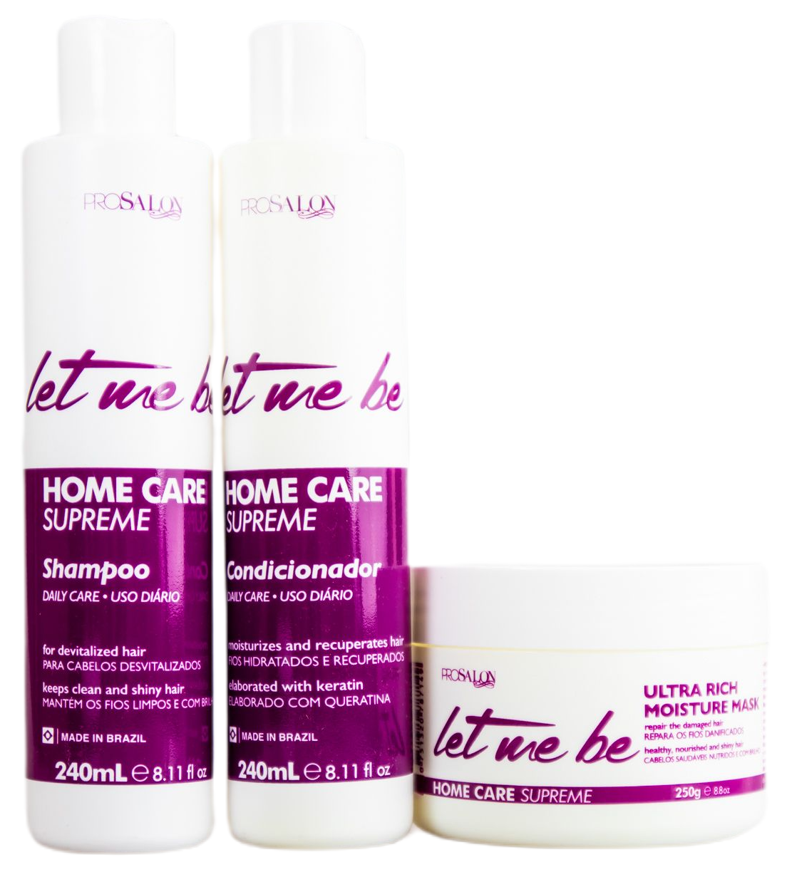 ProSalon Home Care Let Me Be Supreme Maintenance Home Care Hair Treatment Kit 3 Products - ProSalon