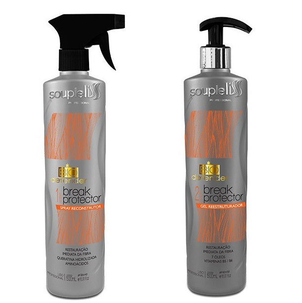 Souple Liss Hair Care Kits Bio Defender Break Protector Hair Reconstruction Restore Treatment Kit 2x500ml - Souple Liss