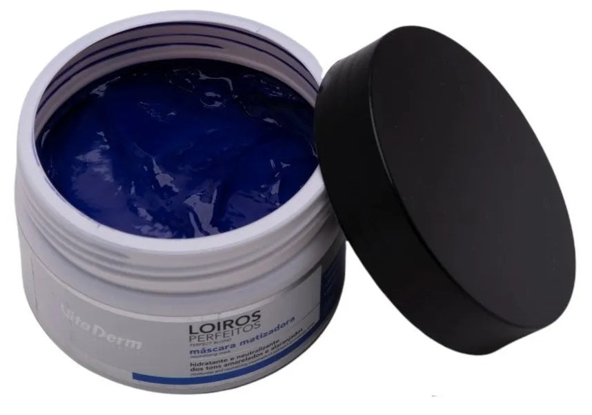 Vita Derm Hair Care Loiros Perfeitos Perfect Blond Tinting Color Maintenance Mask 220g - Vita Derm