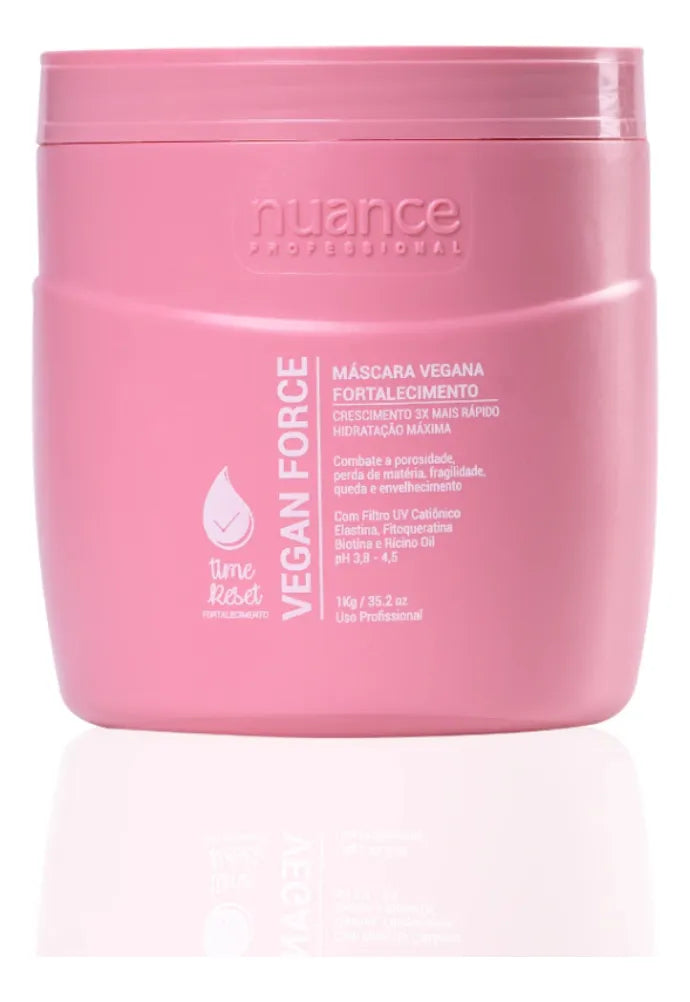 Brazilian Capillary Treatment Vegan Force Time Reset Hair Mask 1kg - Nuance