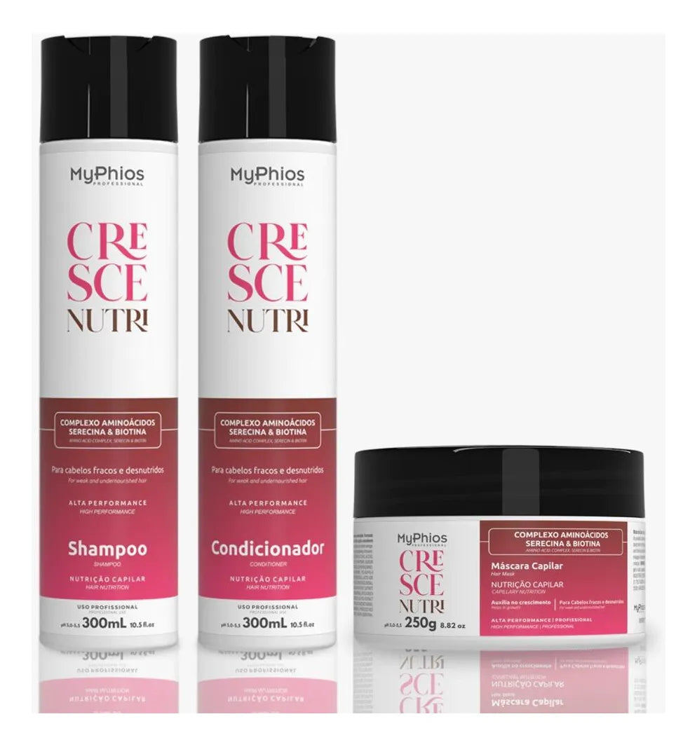 Cresce Nutri Rapunzel Tratamiento Crecimiento Capilar Kit Nutritivo 3 Itens - My Phios