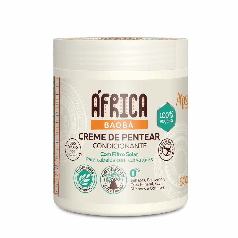 Apse Cosmetics Combing Cream Apse Cosmetics - Africa Baobab Leave-in Cream 17.6 oz - No Poo / Low Poo - Conditioning Action