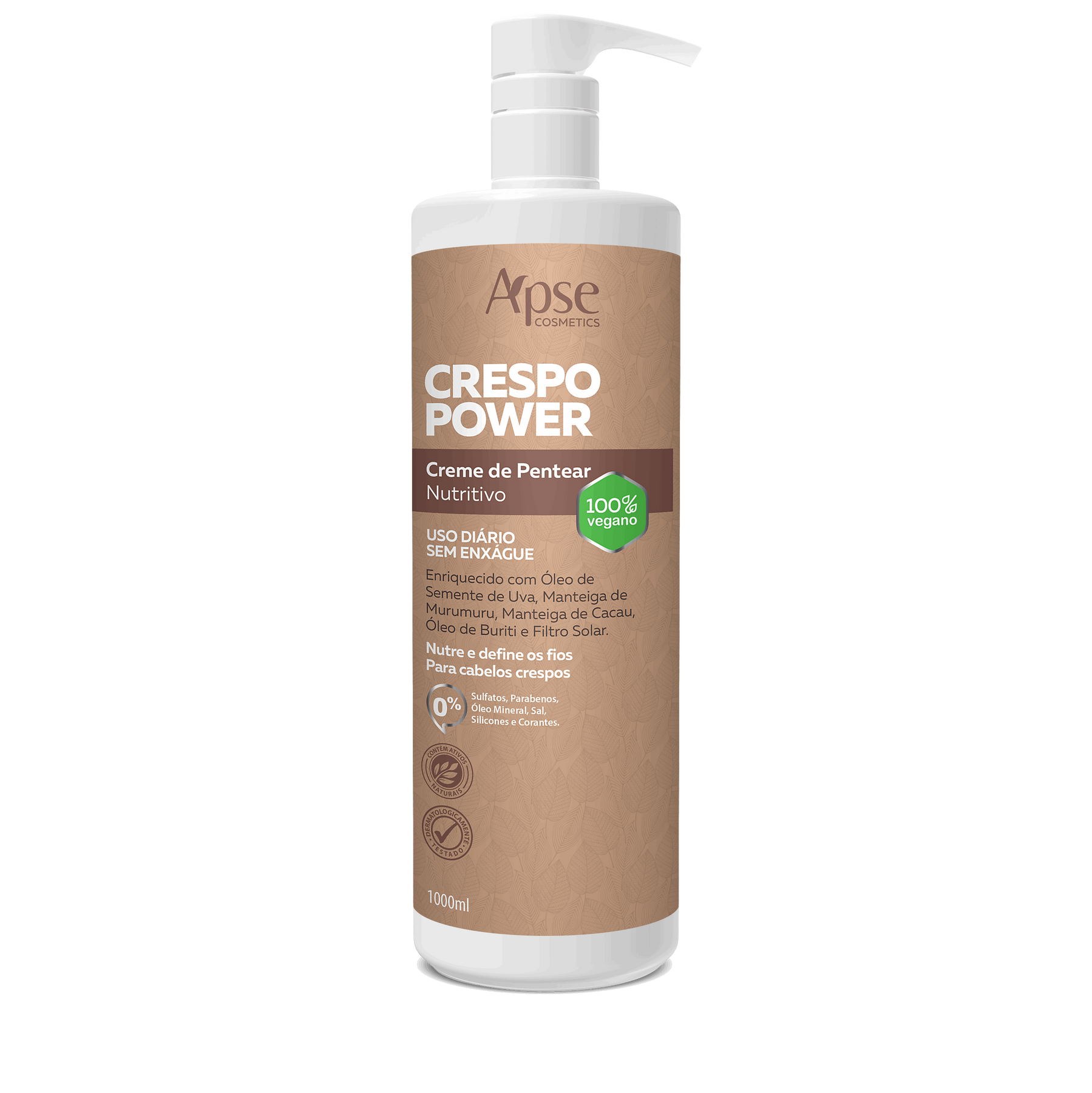 Apse Cosmetics Combing Cream Apse Cosmetics - Nutritive Curly Hair Leave-In Cream 33.8 fl oz - No Poo / Low Poo - Conditioning Action