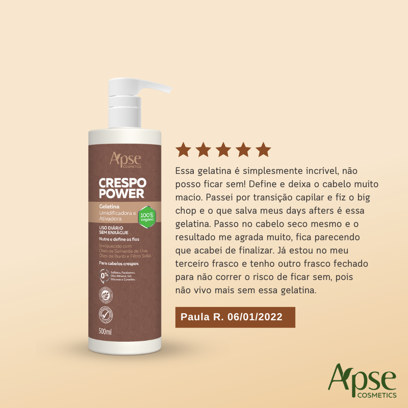 Apse Cosmetics Mousses Apse Cosmetics - Kitão Curly Power - Cleansing + Finishing (Shampoo, Co Wash, Conditioner, Cream, Gelatin, and Mousse) - 6 items