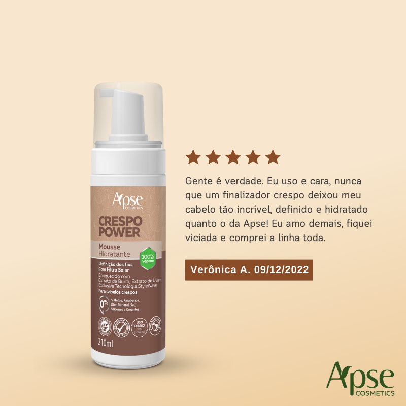 Apse Cosmetics Mousses Apse Cosmetics - Kitão Curly Power - Cleansing + Finishing (Shampoo, Co Wash, Conditioner, Cream, Gelatin, and Mousse) - 6 items