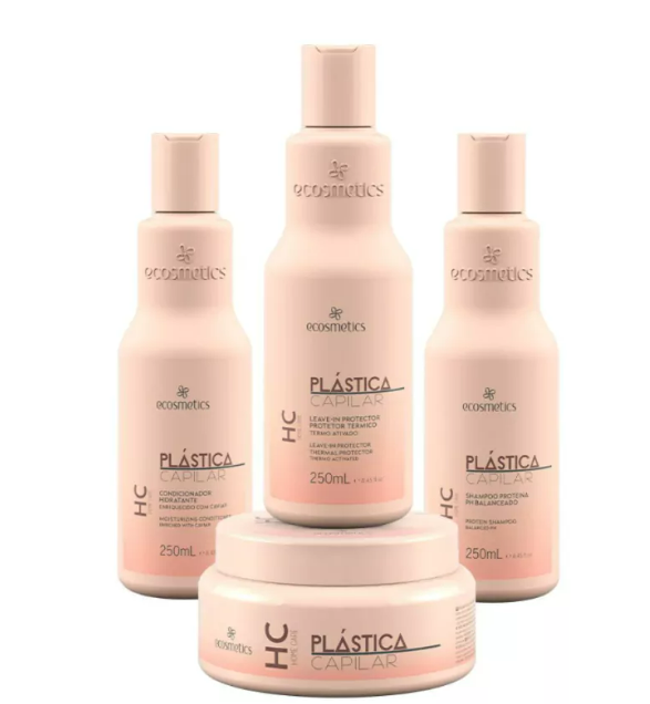 Ecosmetics Home Care Set Hair Plastic Maintenance Home Care Caviar Reconstruction 4x240ml - Ecosmetics