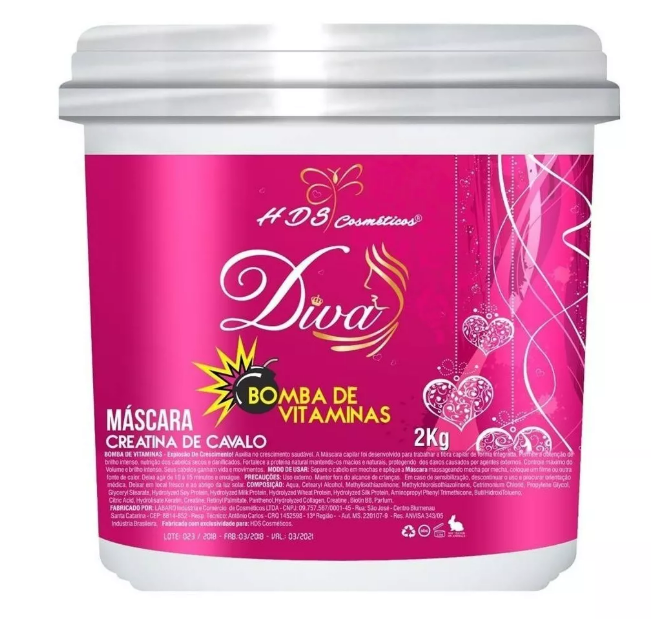 HDS Cosmetics Hair Treatment Diva Realignment Deep Hair Mask Horse Creatine Growth Mask 2Kg - HDS Cosmetics