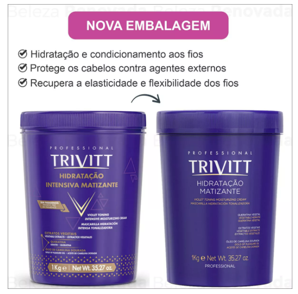 Itallian Hair Tech Hair Color Blondes Trivitt Moisturizing Violet Tinting Mask 1Kg - Itallian Hair Tech