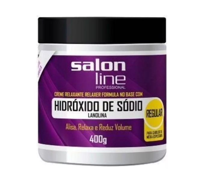 Salon Line Hair Relaxer Salon Line Regular Sodium Hydroxide Normal Hair Relaxer Transition Cream 400g