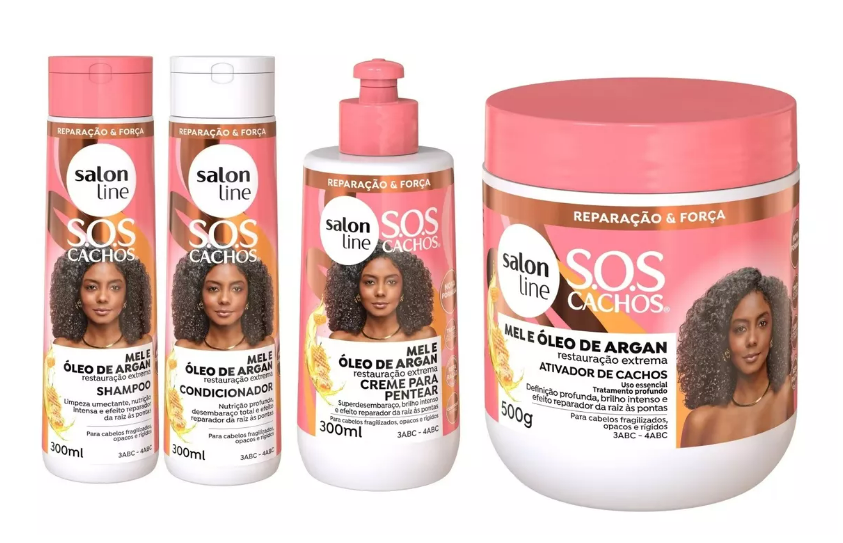 Salon Line Home Care Set Salon Line S.O.S Honey Curls Intense Curly Wavy Treatment Kit 4 Prod.