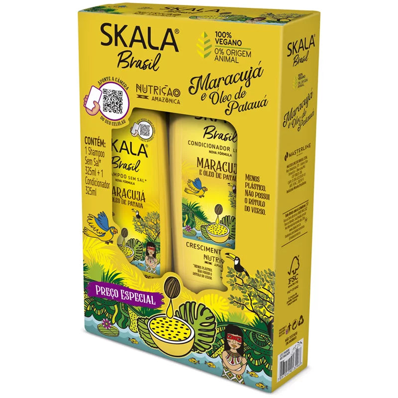 Skala Home Care Set Skala Brasil Maracuja Passionfruit & Patua Oil Vegan Shampo and Conditioner - Skala