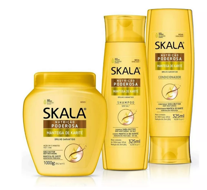 Skala Home Care Set Skala Expert Manteiga de Karité Shea Butter Powerful Nutrition Shine Treatment Kit 3 Prod. - Skala