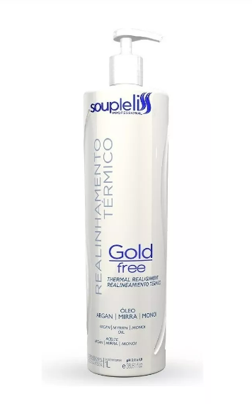 Souple Liss Brazilian Keratin Gold Free Realignment Hair Restructuring Straightening Treatment 1L - Souple Liss