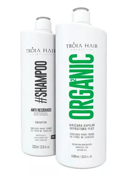 Troia Hair Brazilian Keratin Semi Definitive Organic Formol Free Progressive Hair Treatment 2x1L - Troia Hair