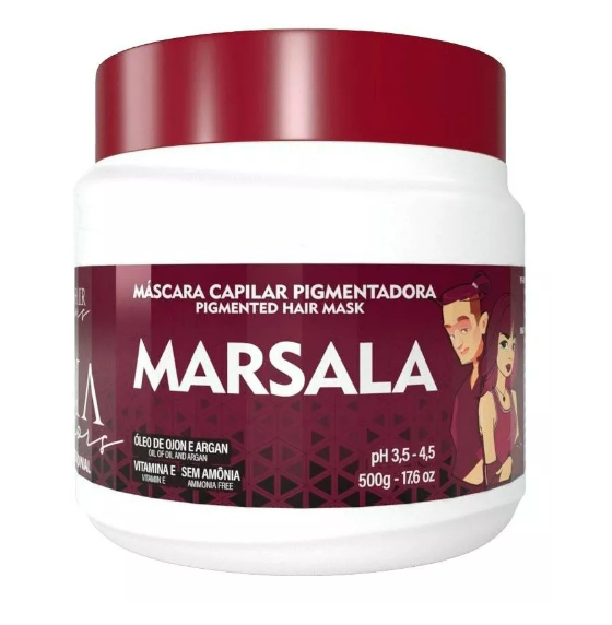Troia Hair Hair Color Power Color Activator Marsala Tinting Argan Ojon Vitamin E Mask 500g - Troia Hair