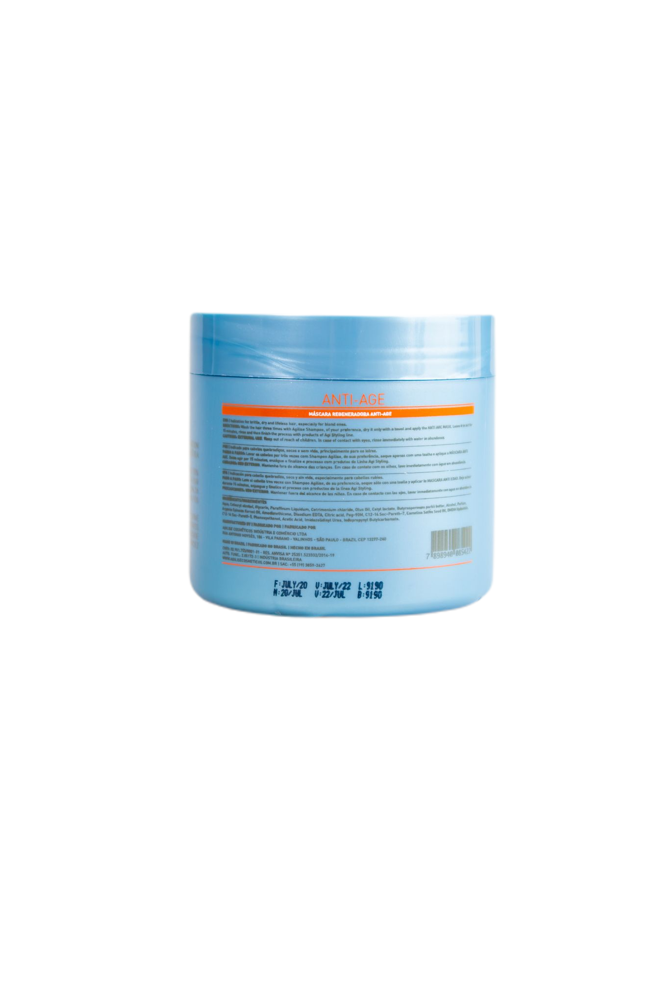 Agilise Professional Brazilian Keratin Treatment Agi Hydration Anti Age Regeneration Mask 400g - Agilise Profesional