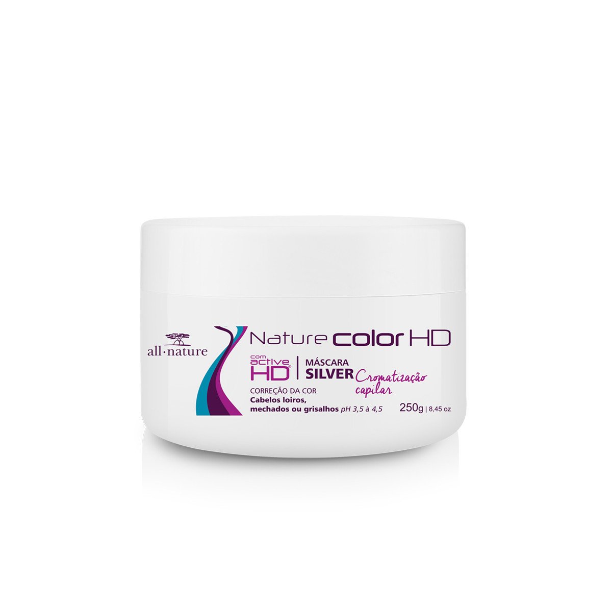 All Nature Brazilian Keratin Treatment Perfect Blond Hair Chromatization Silver Color Correction Mask 250g - All Nature