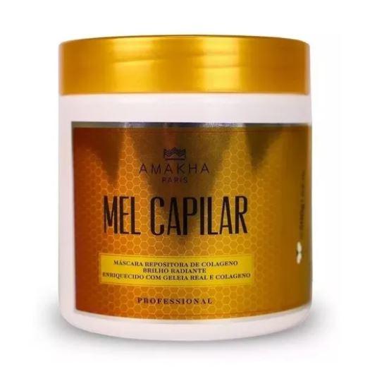 Amakha Hair Mask Capillary Honey Collagen Repository Royal Jelly Brightness Mask 500g - Amakha