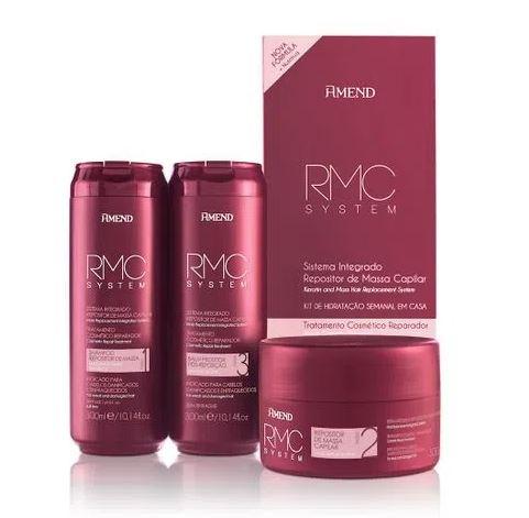 Amend Brazilian Keratin Treatment Integrated Capillary Mass Replenisher System Positive Bioactive Kit 3 Prod. - Amend