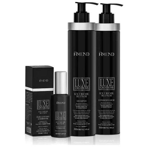 Amend Brazilian Keratin Treatment Luxe Extreme Repair Classic 2 Black Pearl Renewing Treatment 3 Prod. - Amend