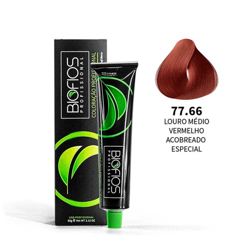 Biofios Profissional Hair Color Biofios Profissional 77.66 Middle Blonde Intense Special - Permanent Coloring 60g